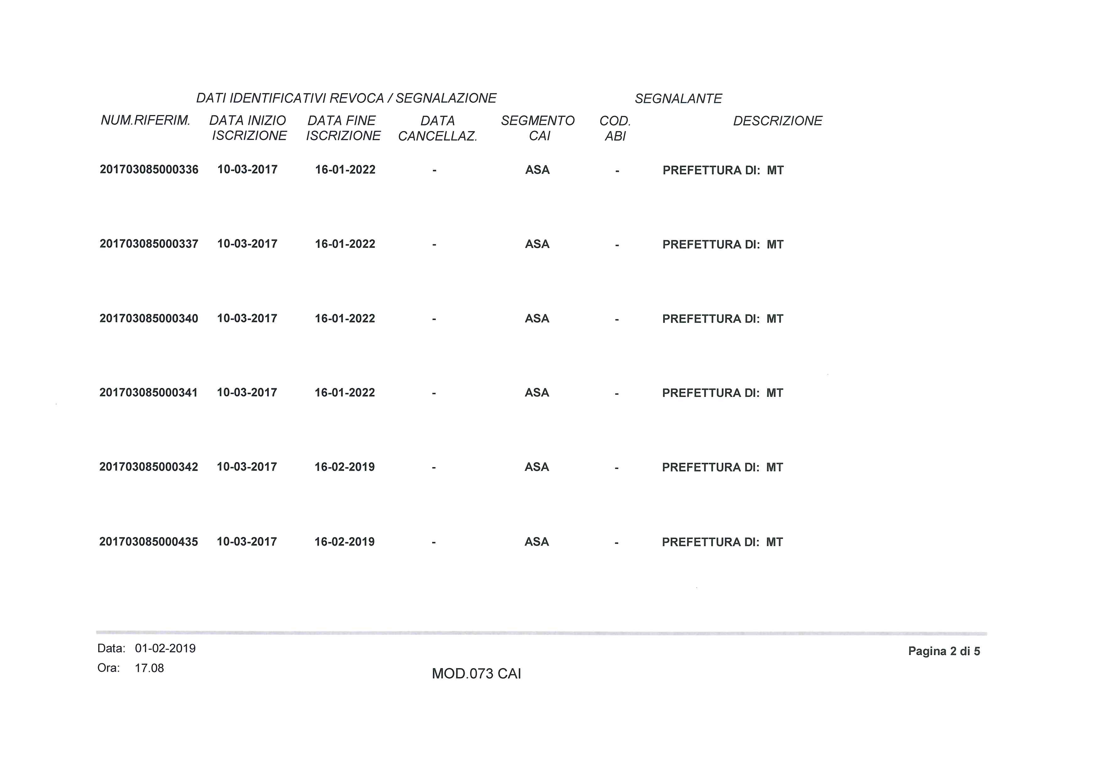 cancellazione iscrizione cai asa